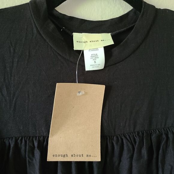 NWT enough about me size small sleeveless ruffled bodice dress - Picture 3 of 9